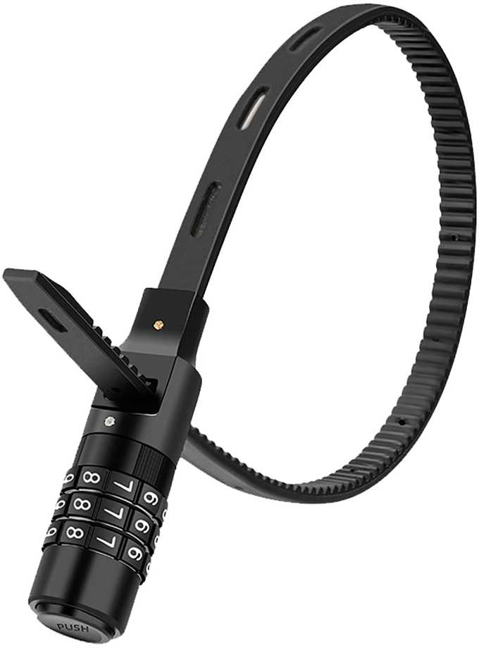 Rockbros 3240001001 bicycle lock for 0.5 m combination – juodos spalvos