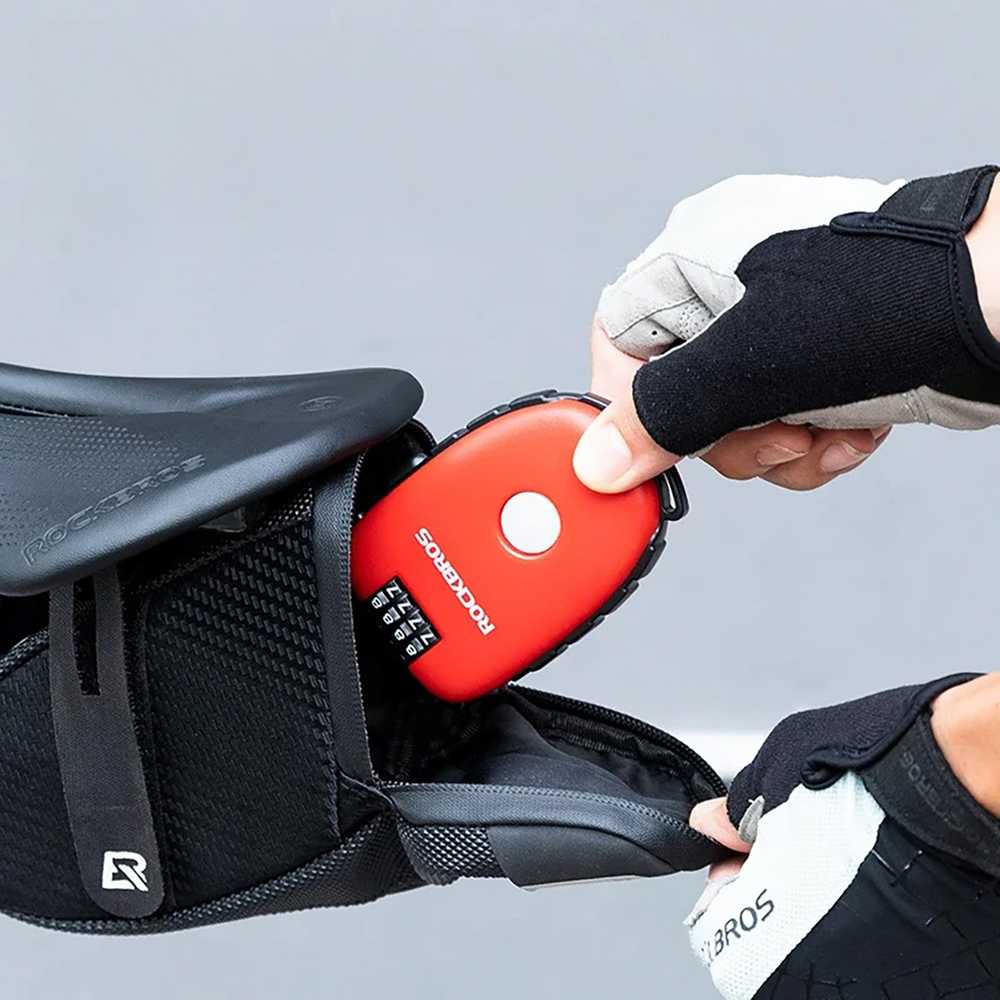Rockbros 32420981001 bicycle lock with retractable cable – red