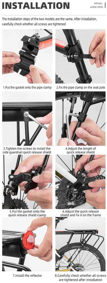 Rockbros 33210004001 bicycle rack with shelf – juodos spalvos