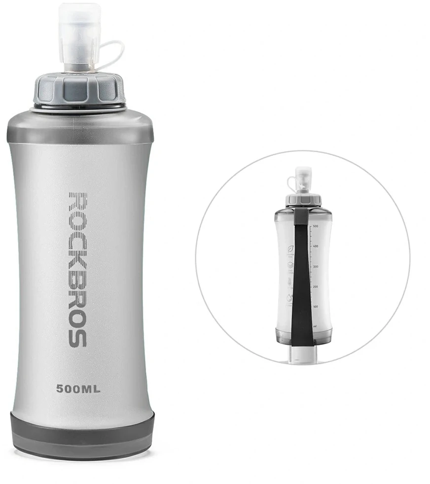 Gertuvė Rockbros 350017001 minkšta kolba, tekančio vandens butelis, 500 ml - baltas