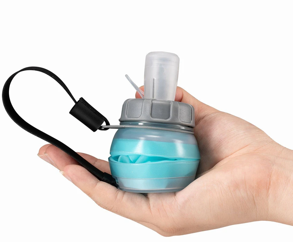 Rockbros 350017002 minkšta kolba, tekančio vandens buteliukas, 500 ml - šviesus, mėlynas