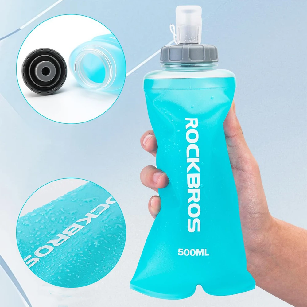 Gertuvė Rockbros 35210027001 minkšta kolba, tekančio vandens buteliukas, 500 ml - šviesus, mėlynas