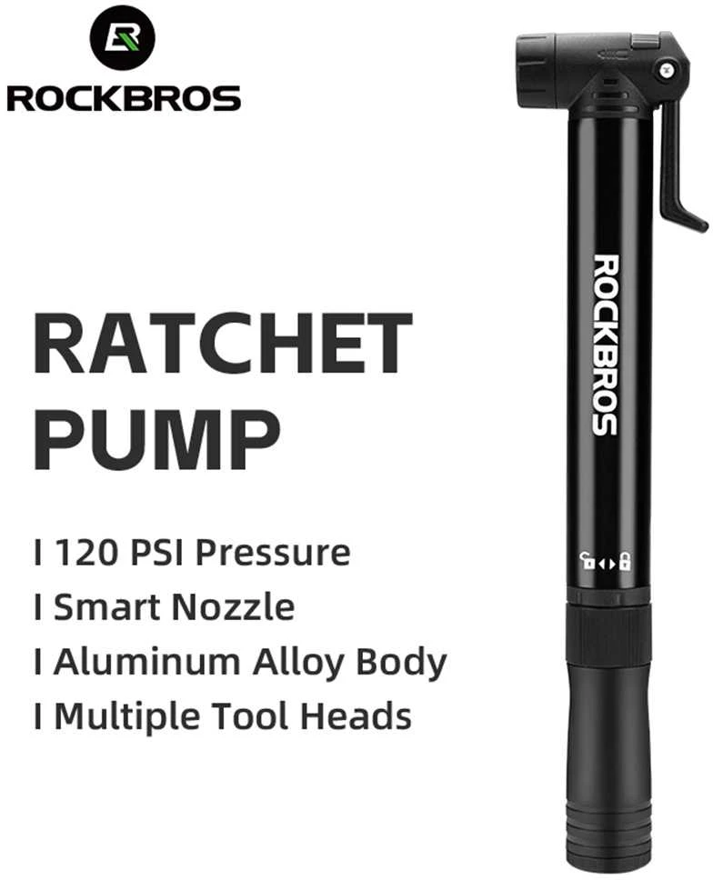 Rockbros 42320010001 dviračio siurblys ranka + atsuktuvas - Juodas