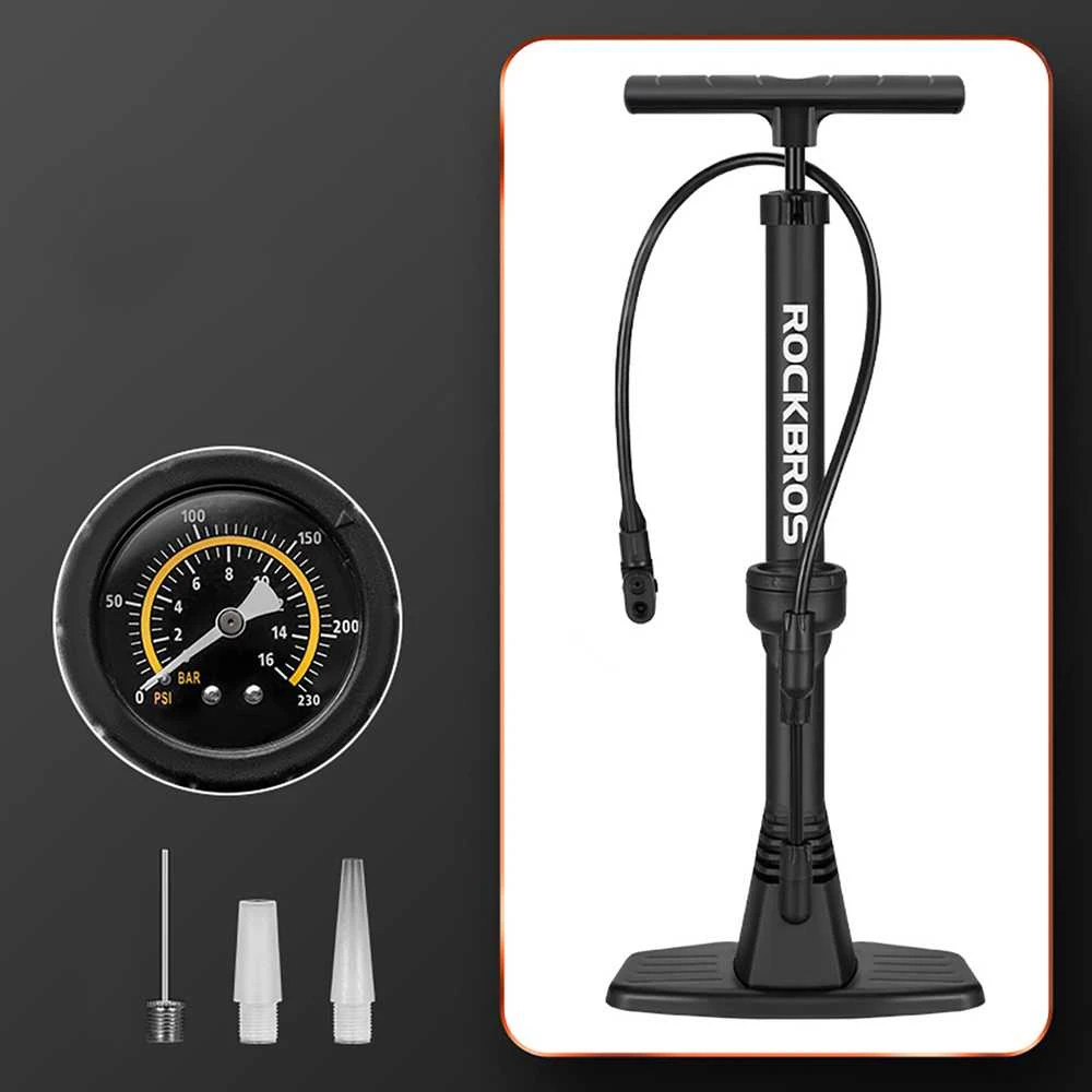 Rockbros 42510001001 floor bicycle pompa – juodos spalvos