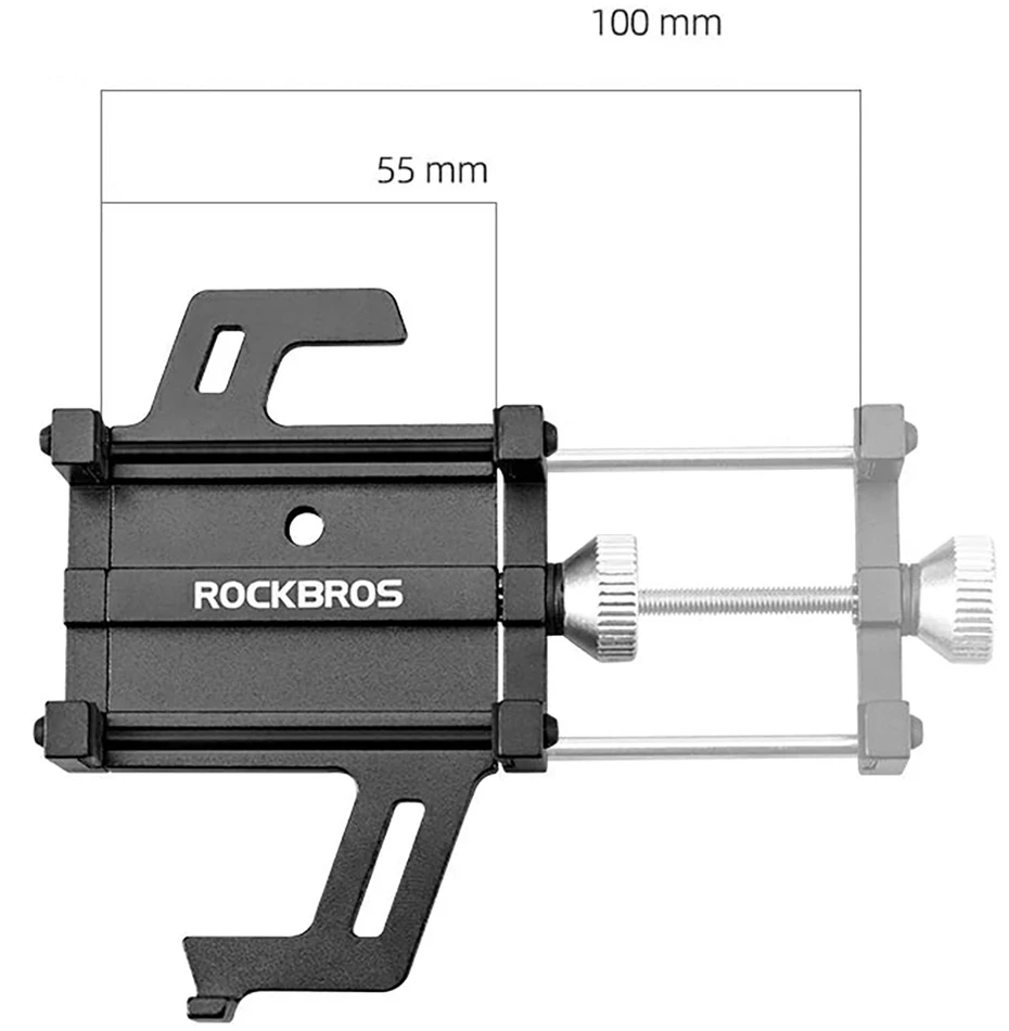 Rockbros 699 Handlebar Clamp Phone Holder - Raudona
