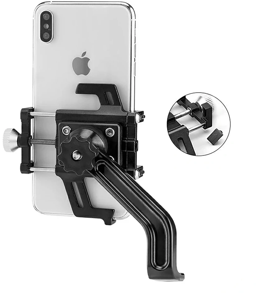 Rockbros 699 Handlebar Clamp Phone Holder - Raudona