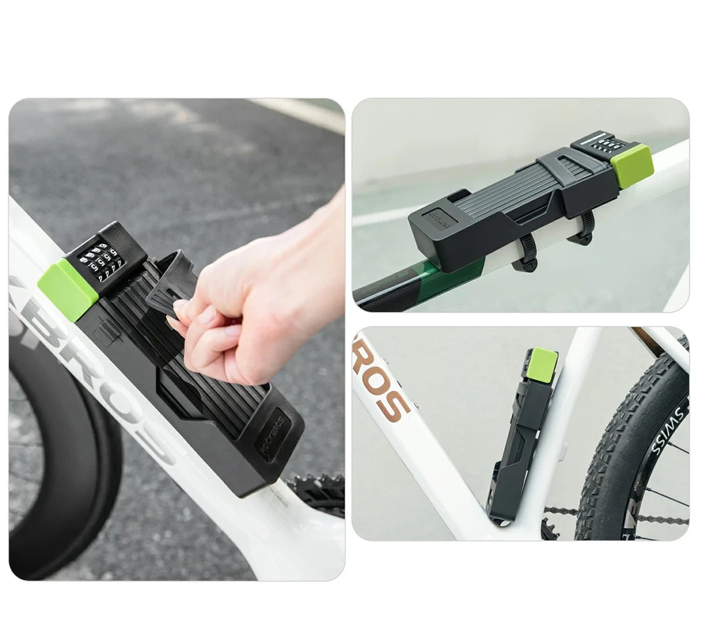 Rockbros 829 Folding Code Bike Lock - Juodas