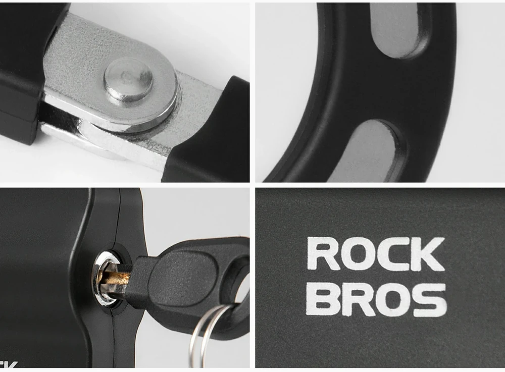 Rockbros 85922 Grandinės spyna paspirtukams ir dviračiams - Juodas
