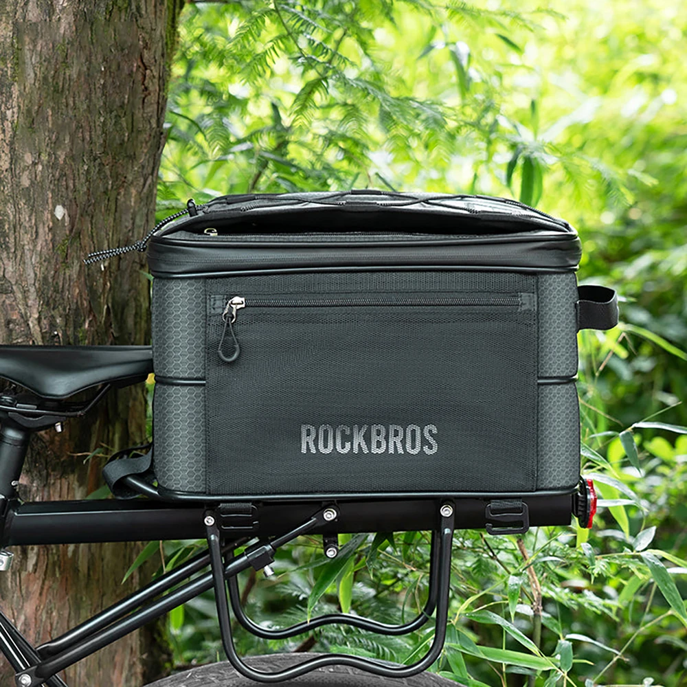Rockbros Sulankstomas dviračio krepšys „Road to Sky“ bagažinei (15–30 l), pilkas