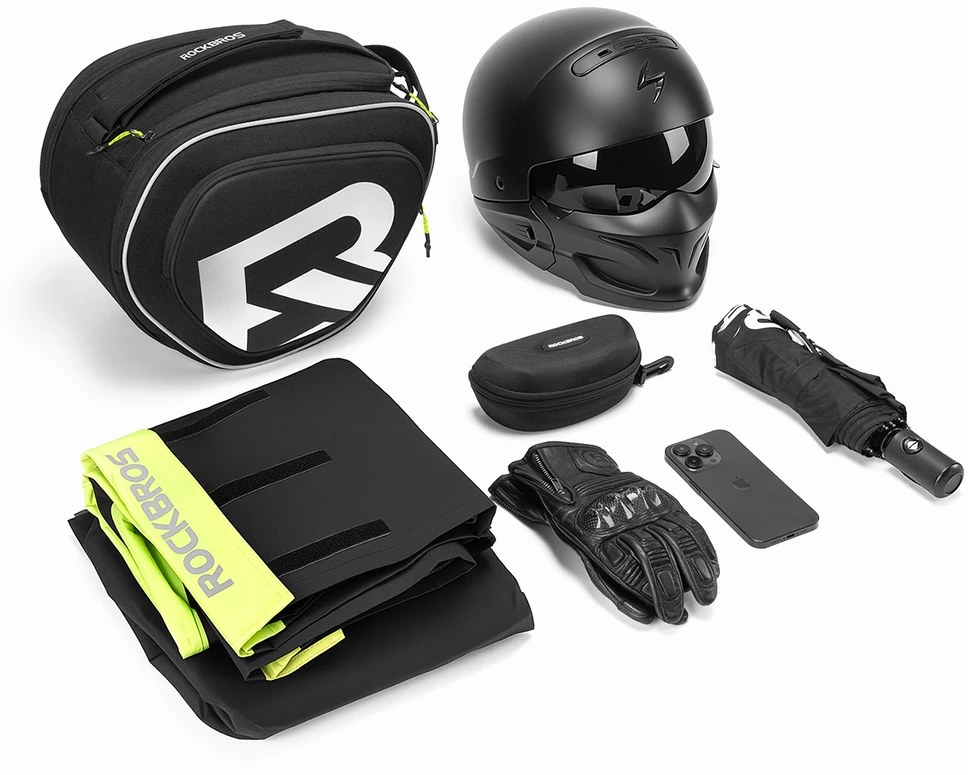 Rockbros A40-1 motociklo bako krepšys 12 l motociklams - Juodas