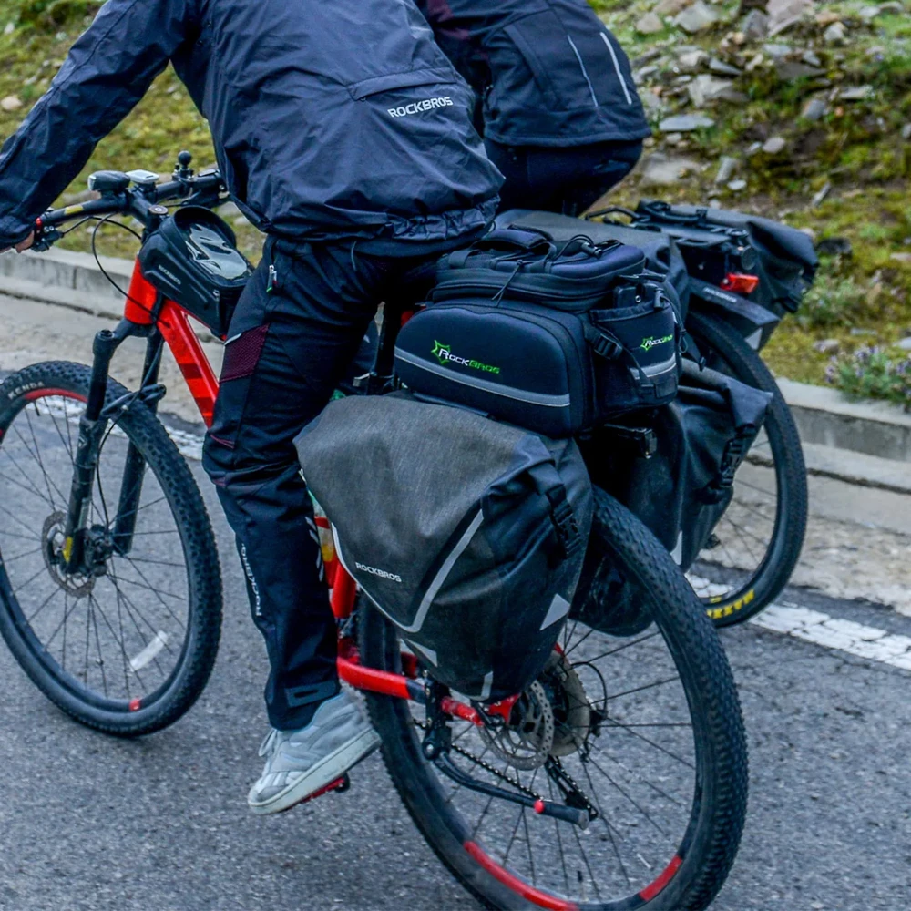 Rockbros AS-001-3BG Atsparus vandeniui 20L Bike Pannier Rack Bag - Juodas
