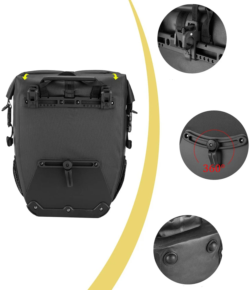 Rockbros AS-001 Atsparus vandeniui Trunk Bag 27L - Juodas