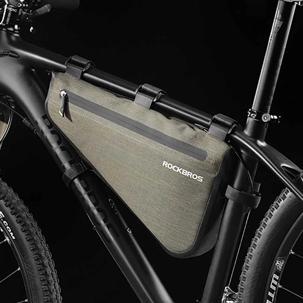 Krepšys Rockbros AS-017 rowerowa na ramę 5 l - ciemnozielona