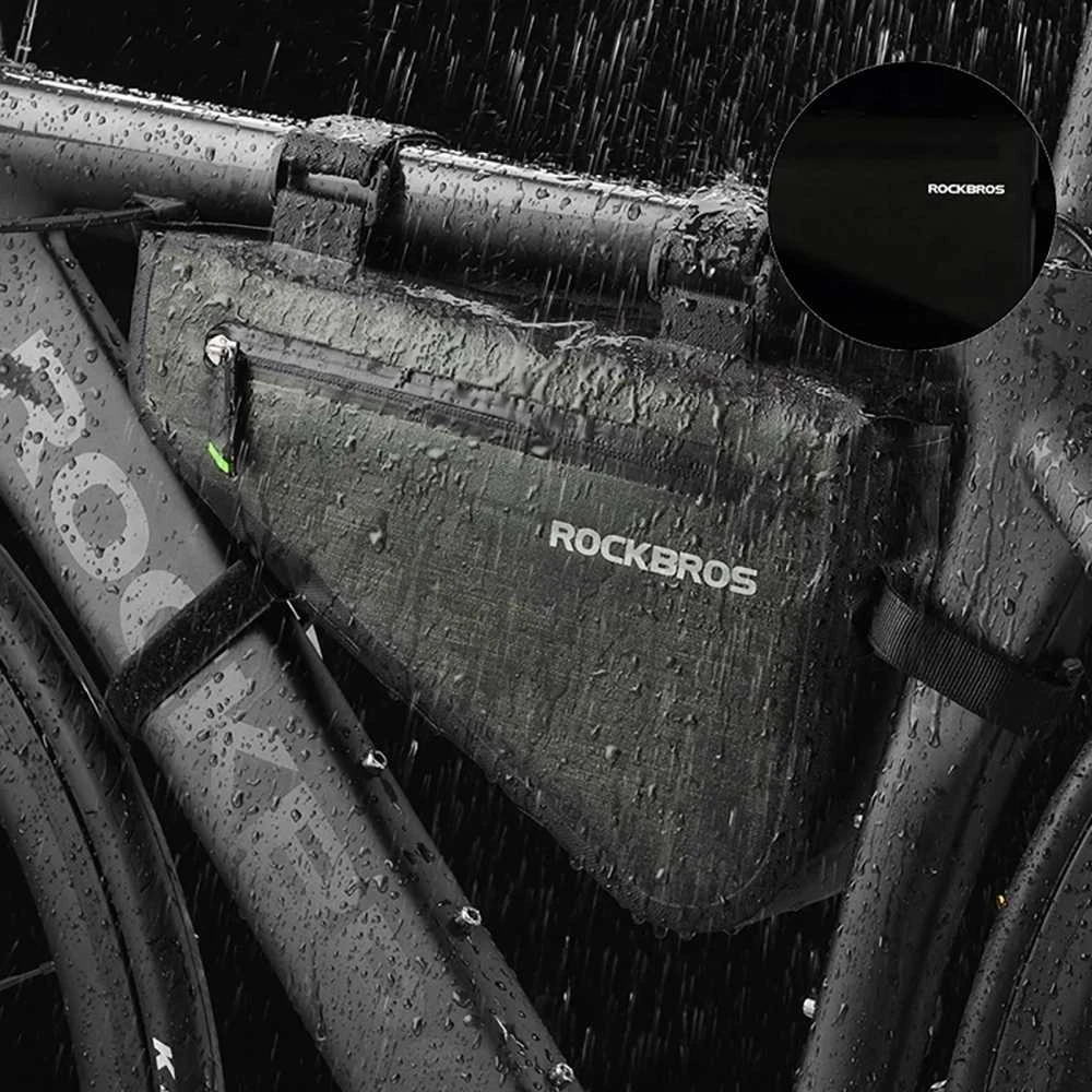 Krepšys Rockbros AS-017 rowerowa na ramę 5 l - ciemnozielona