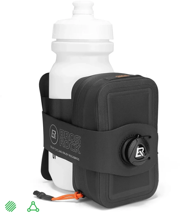 Rockbros AS-150 Atsparus vandeniui Multifunctional Saddle Bag with Bottle Holder - Juodas