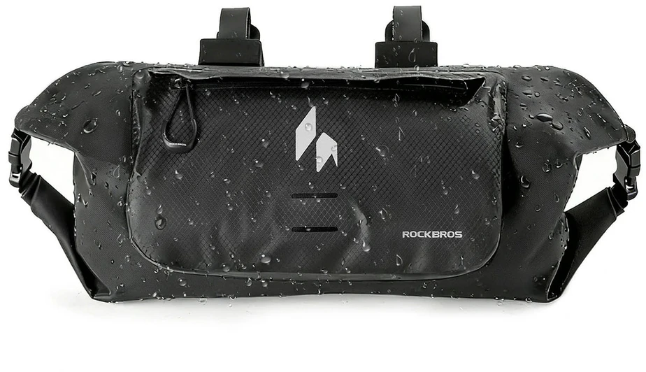 Rockbros AS-154 Atsparus vandeniui Handlebar Bicycle Bag 8L - Juodas