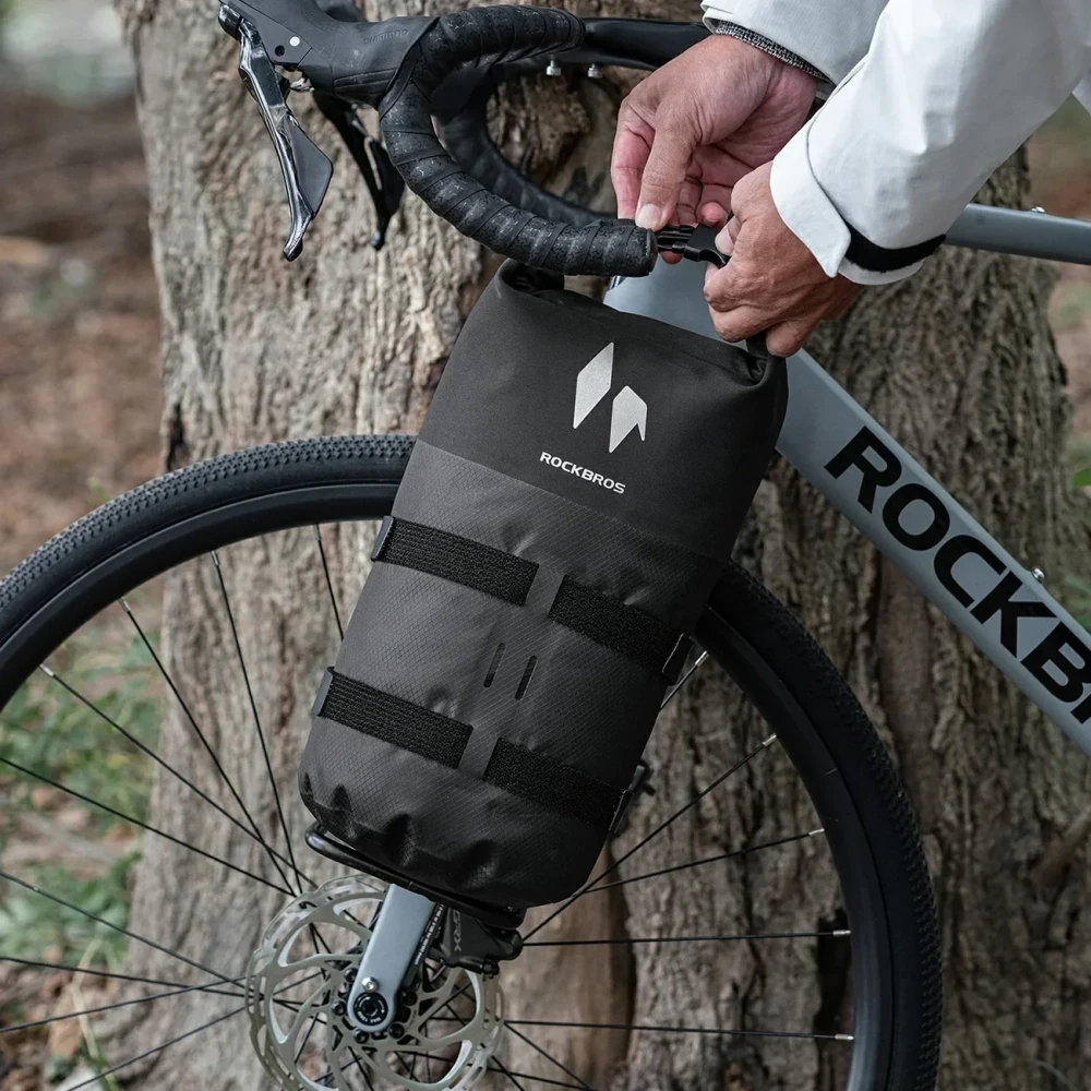 Rockbros AS-156 7l Fork Bag Atsparus vandeniui Pannier - Juodas