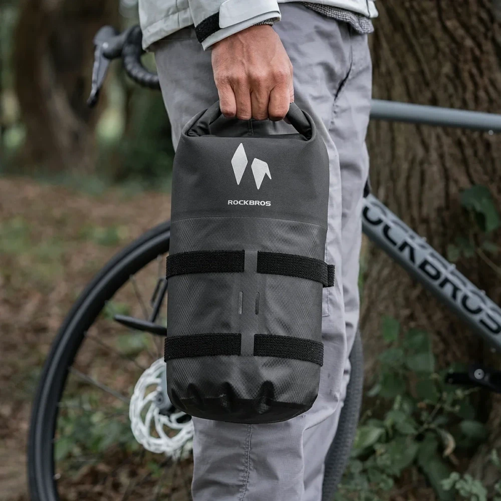 Rockbros AS-156 7l Fork Bag Atsparus vandeniui Pannier - Juodas
