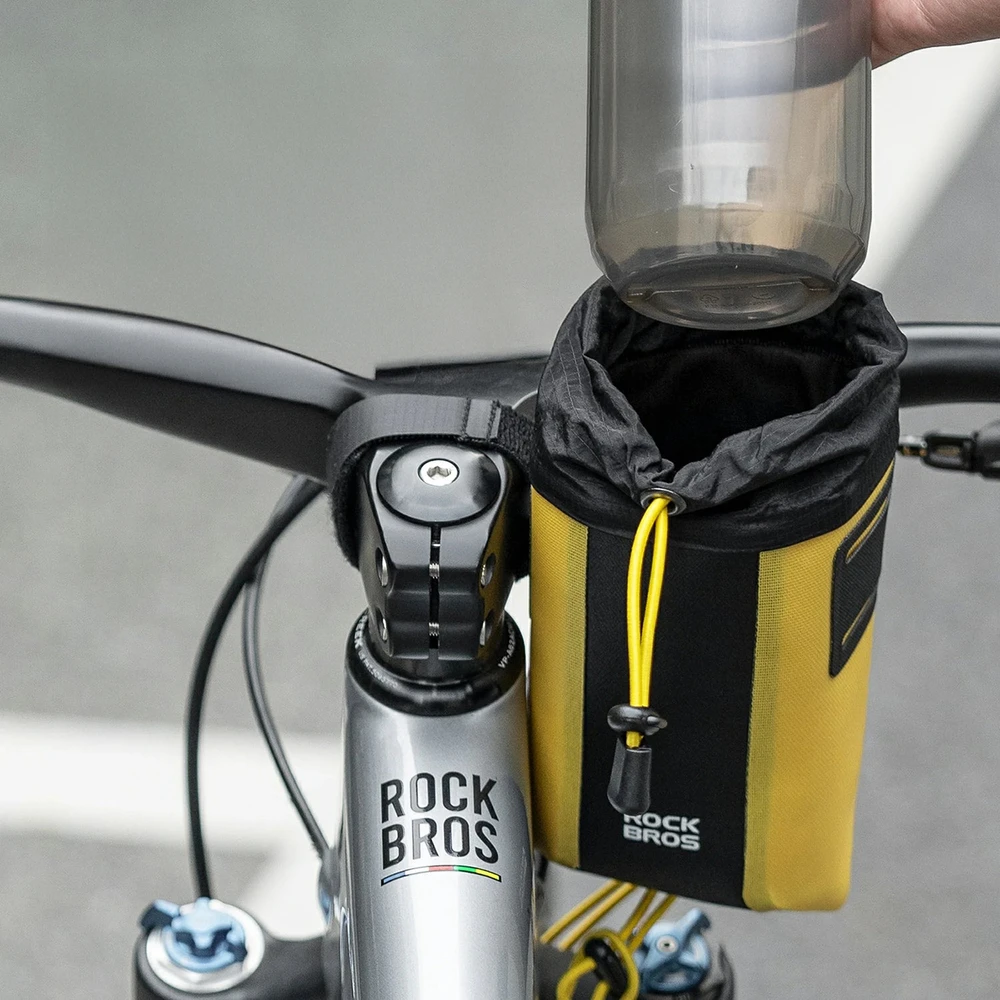 Rockbros AS-162 Atsparus vandeniui Handlebar Bottle Bag - Geltona