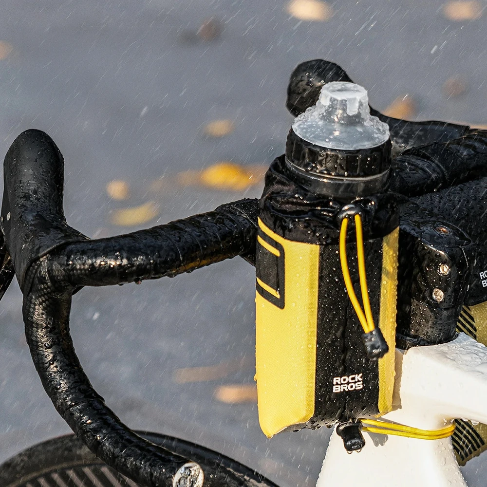 Rockbros AS-162 Atsparus vandeniui Handlebar Bottle Bag - Geltona
