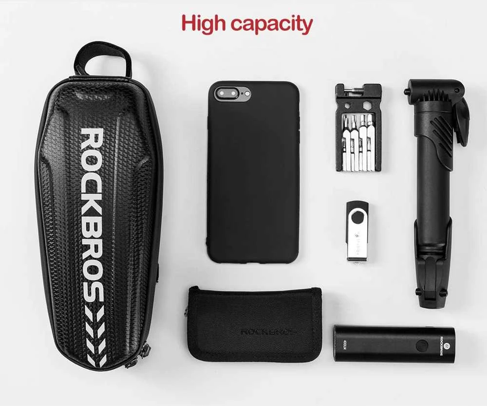 Rockbros B60 waterproof bicycle bag for frame - juodas