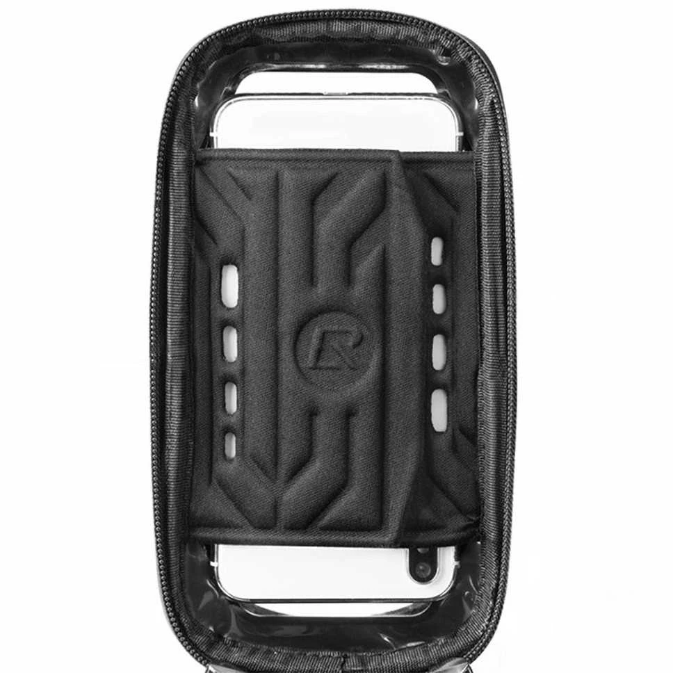 Rockbros B68 Sakwa rowerowa na ramę pancerna su kieszonką na telefon i pokrowcem 1.7l - juoda