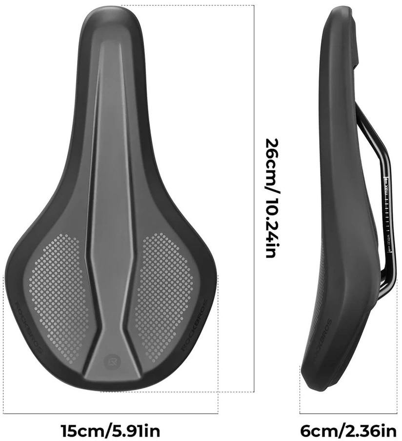 Rockbros B824 sports ergonomic bicycle saddle - juodas
