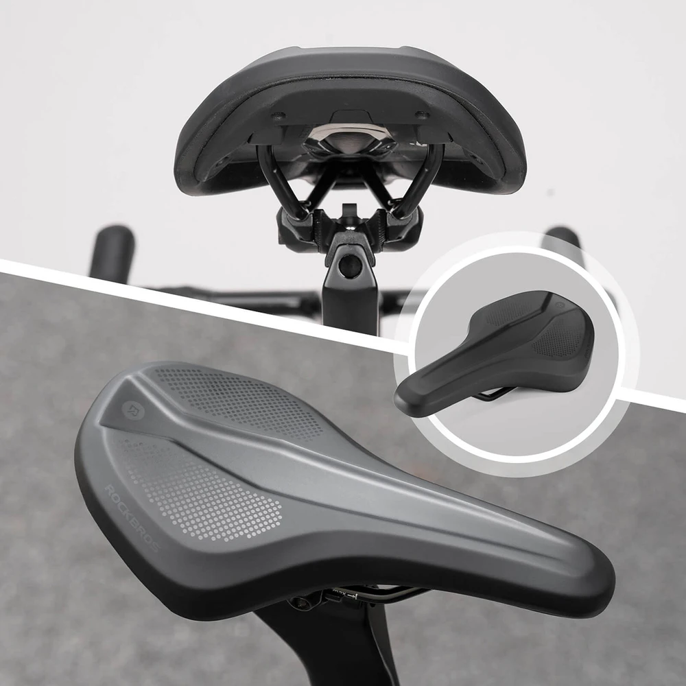 Rockbros B824 sports ergonomic bicycle saddle - juodas