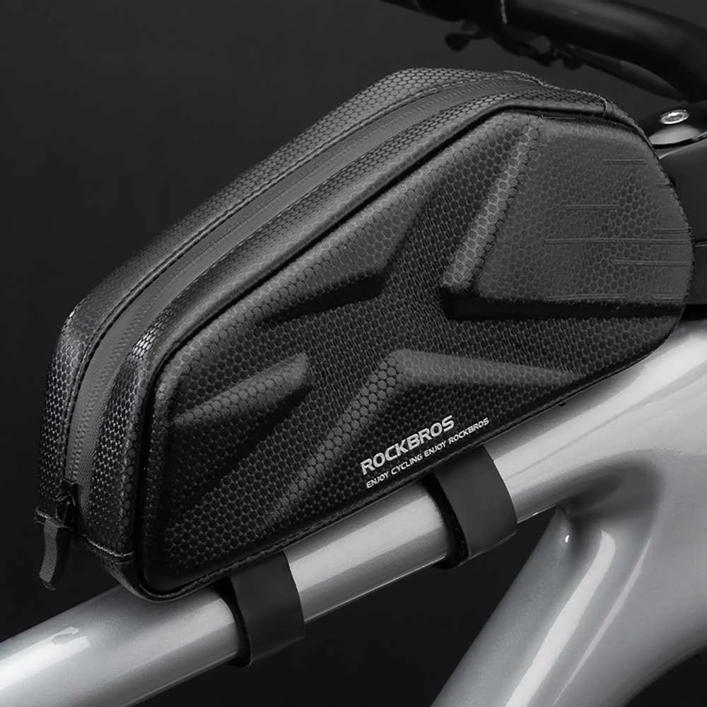 Rockbros Bike Bag, Rigid, Frame, Top Tube, 1.4l - Juodas