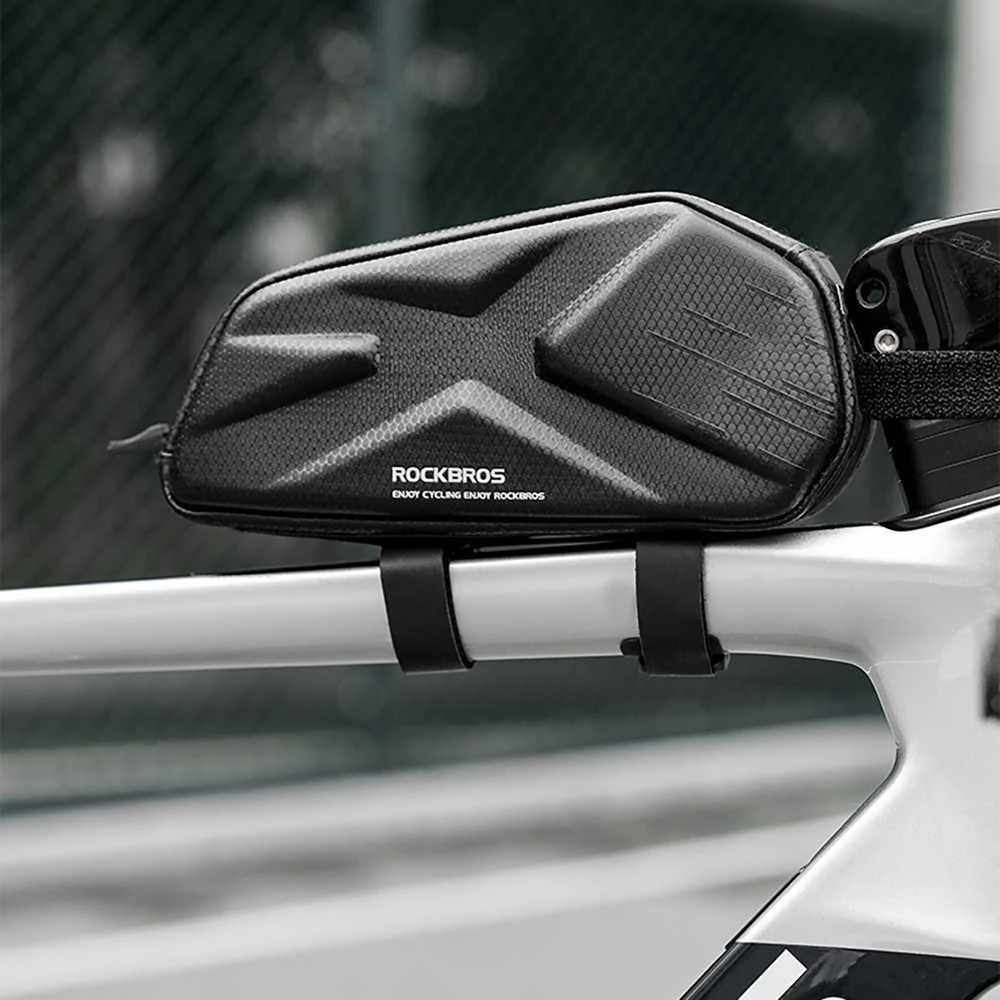 Rockbros Bike Bag, Rigid, Frame, Top Tube, 1.4l - Juodas