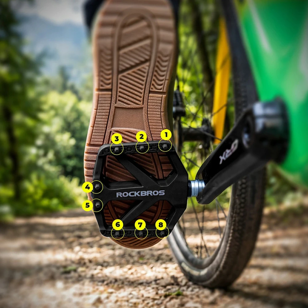 Rockbros BP2602 Nailoniniai dviračių pedalai - Juodas