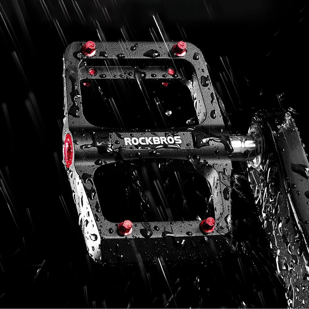 Rockbros BP2603 platforminiai dviračių pedalai su titano ašimi ir magnio lydinio guoliais - Juodas
