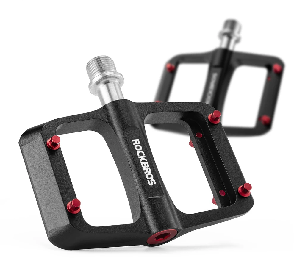 Rockbros BP2603 platforminiai dviračių pedalai su titano ašimi ir magnio lydinio guoliais - Juodas