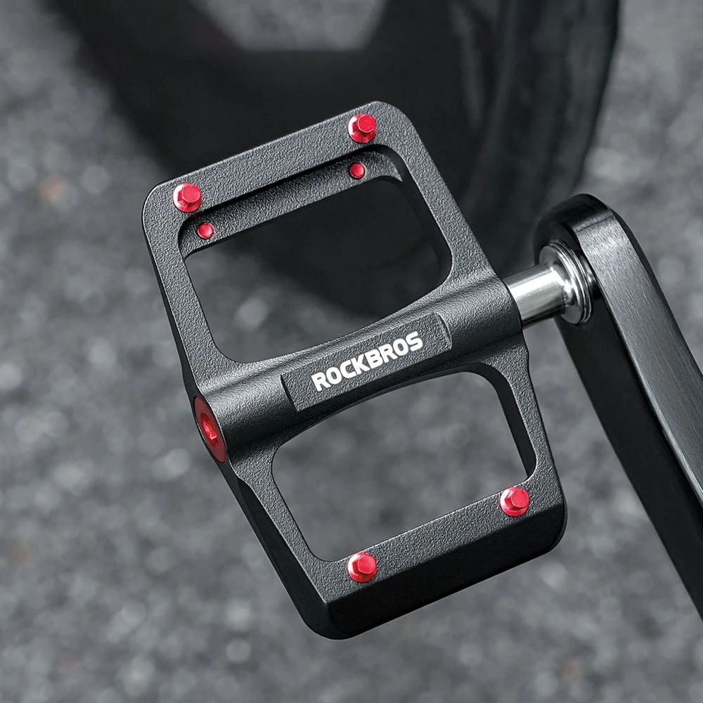 Rockbros BP2603 platforminiai dviračių pedalai su titano ašimi ir magnio lydinio guoliais - Juodas