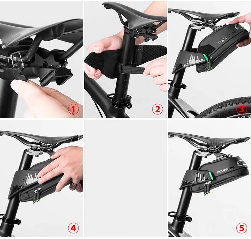 Rockbros C27-1 bicycle bag under the saddle - juodas