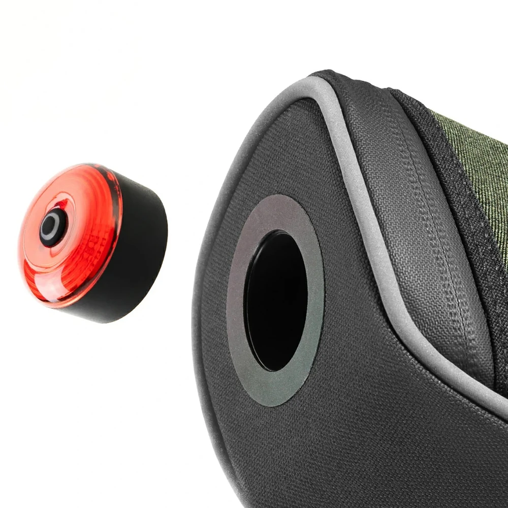 Rockbros C52-2 lightweight saddle bag with 250 mAh lighting - žalias