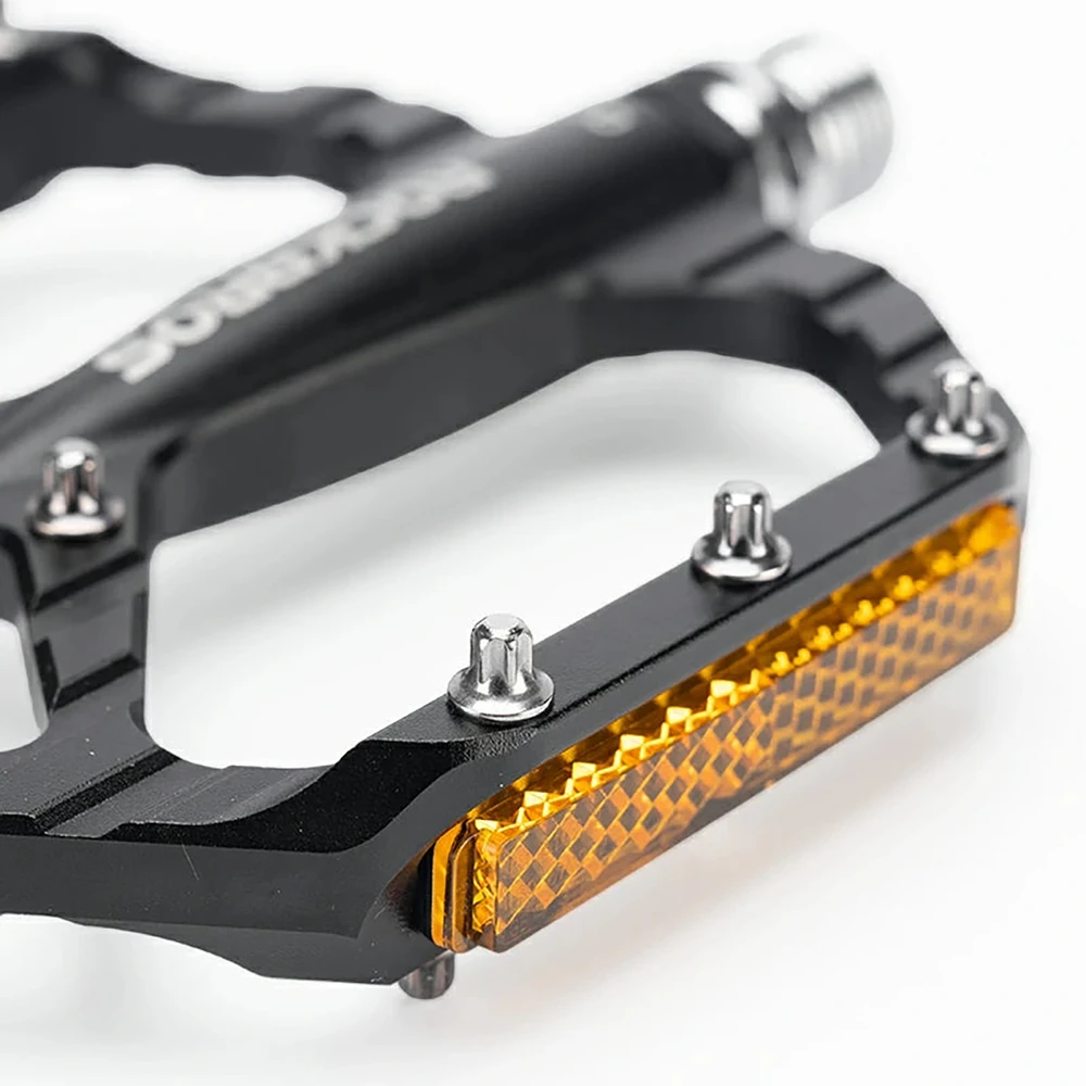 Rockbros C700 atspindintys aliuminio platforminiai dviračių pedalai - Juodas