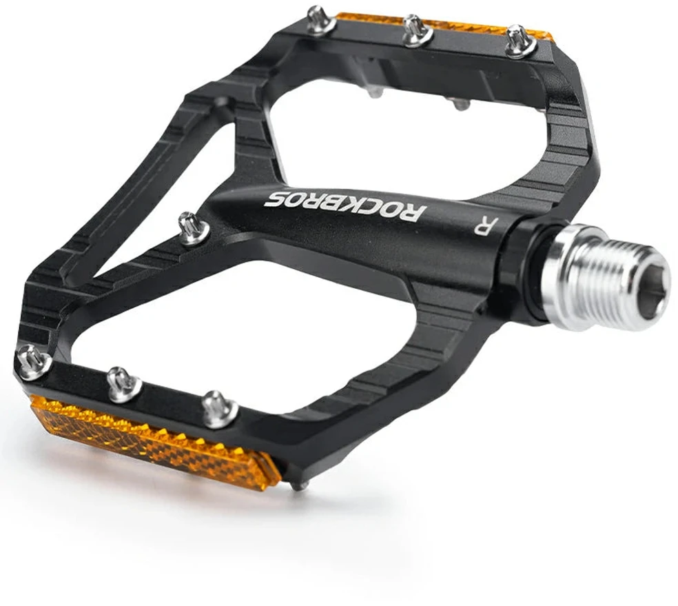 Rockbros C700 atspindintys aliuminio platforminiai dviračių pedalai - Juodas