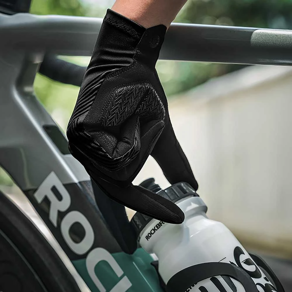 Rockbros cycling pirštinės spring/summer/autumn, full, size: L – juodos spalvos