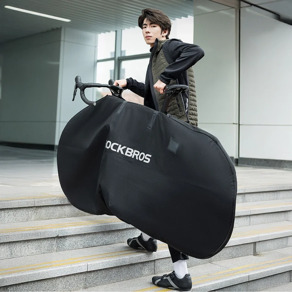 Rockbros D002 Elastinis nešiojimo dėklas 26 colių plento ir kalnų dviračiams - Juodas