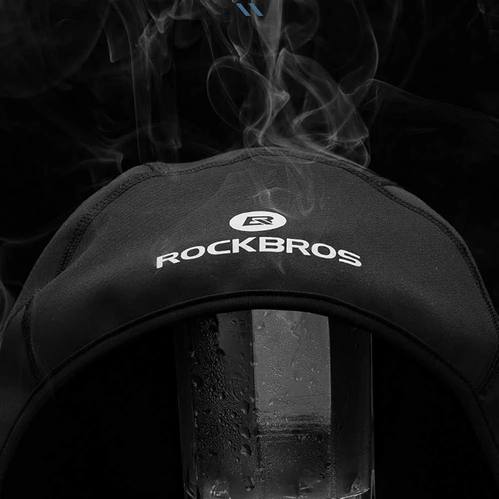 Rockbros Dala žiemos dviračių šalmo kepuraitė su skylutėmis akiniams – pilka