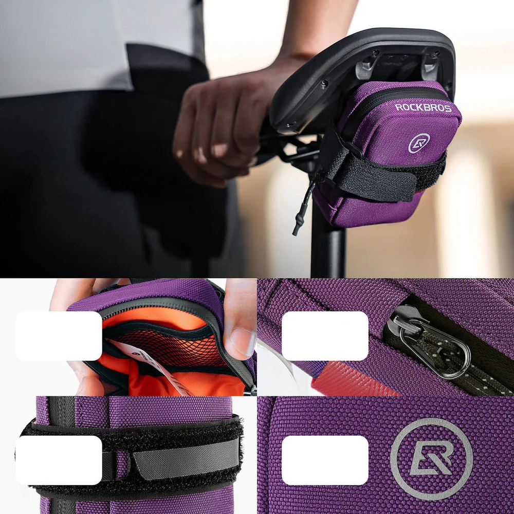 Rockbros F006 Dviračio balnelio krepšys 0,35 l - Violetinė