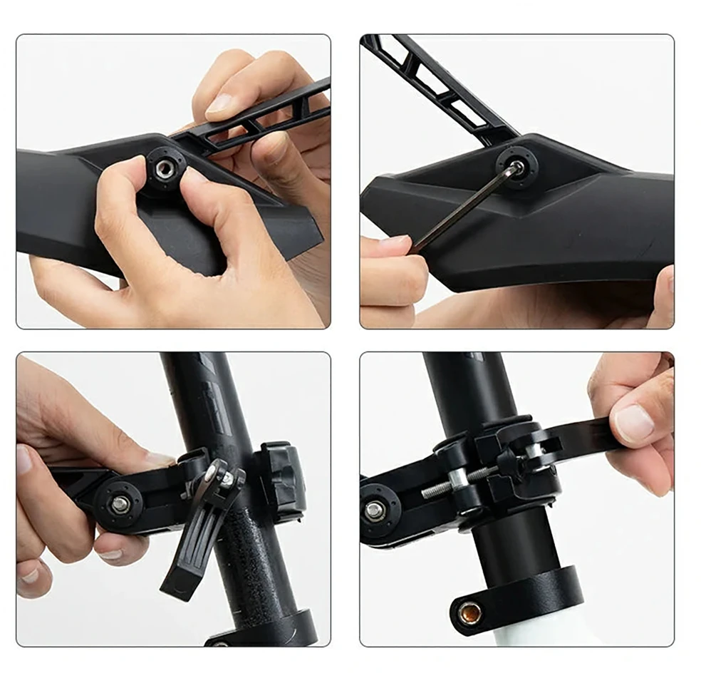 Rockbros FK-870 dviračio sparnai su greito atleidimo sistema, reguliuojami - juodas
