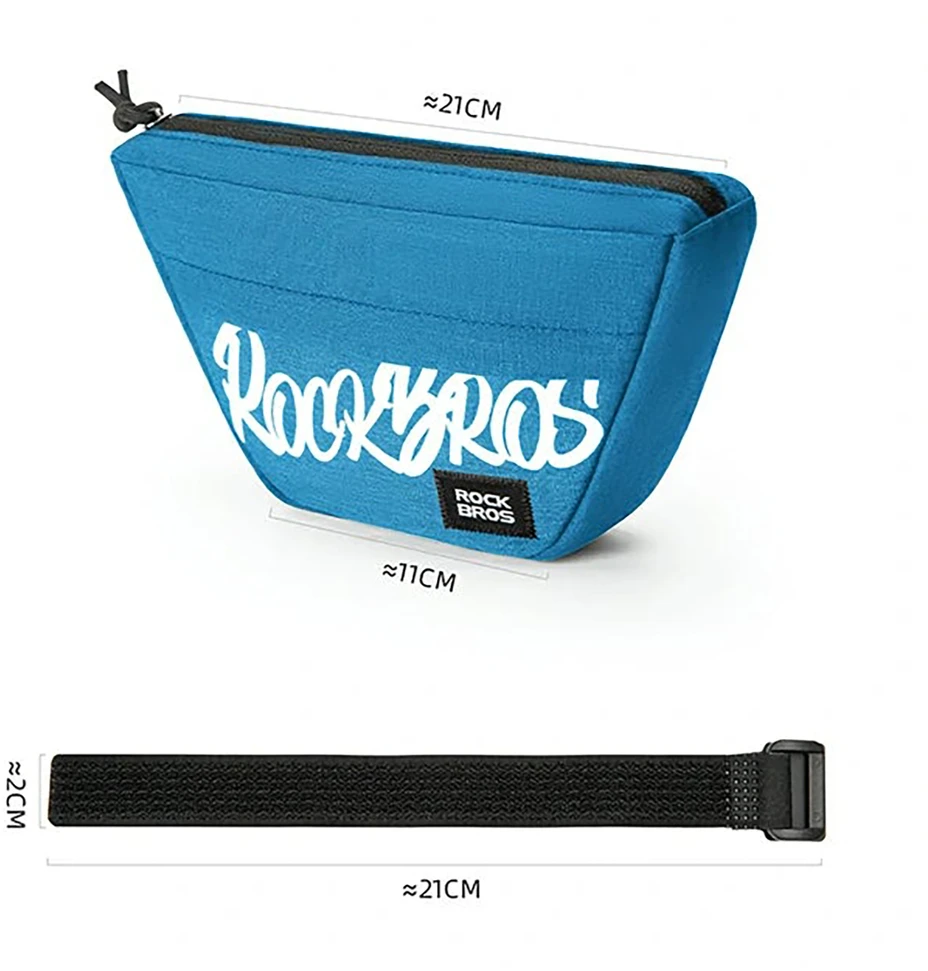 Rockbros G011 Flash Journey trapecinio vairo dviračio krepšys 0,7 l - mėlynas
