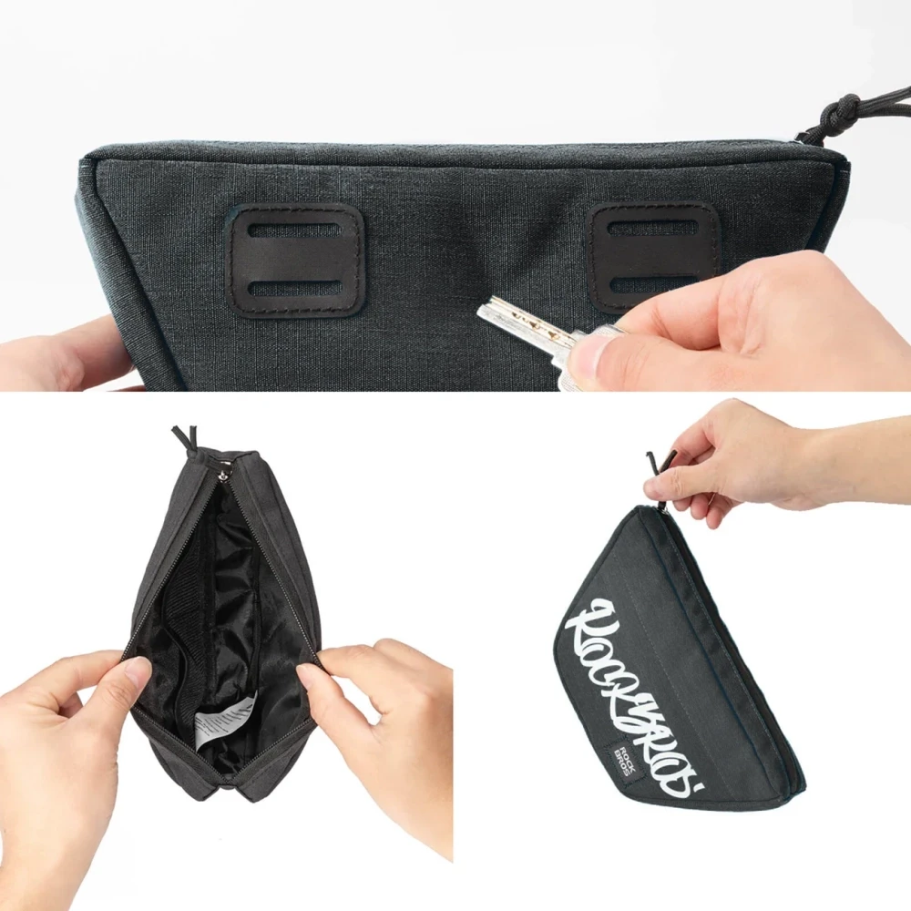 Rockbros G011 Flash Journey trapezoidal handlebar bike bag 0.7 l - juodas