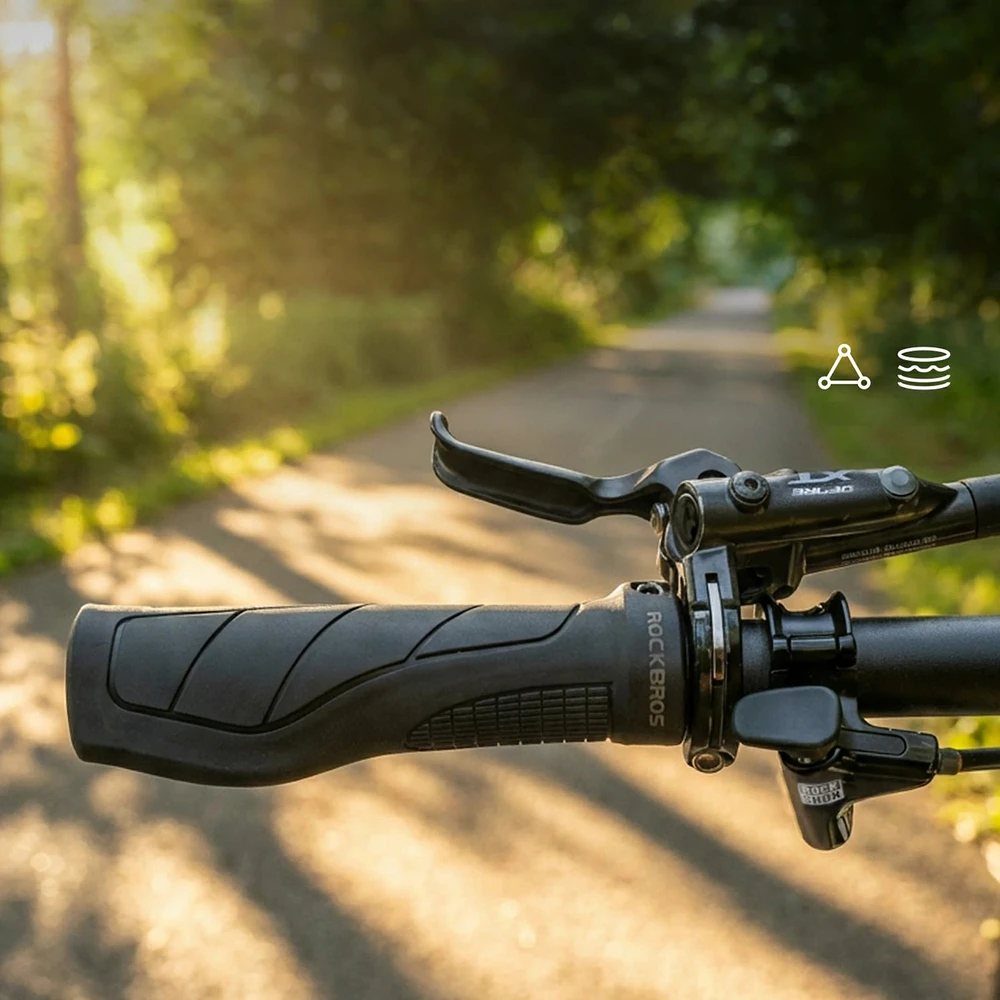 Rockbros G326PL Bicycle Grips - Juodas