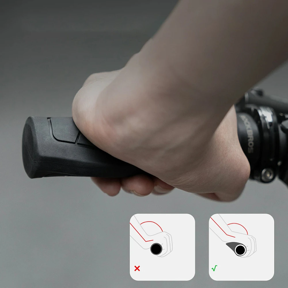Rockbros G326PL Bicycle Grips - Juodas