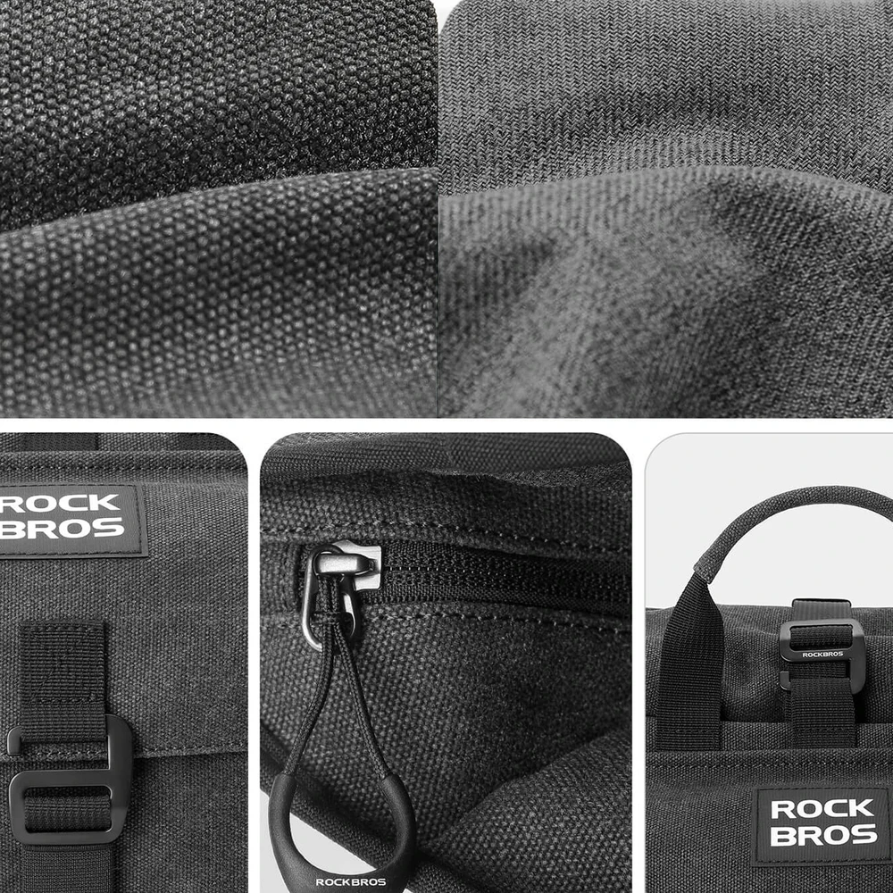 Rockbros H46 Backpack Saddlebag Handlebar Bag - Gray