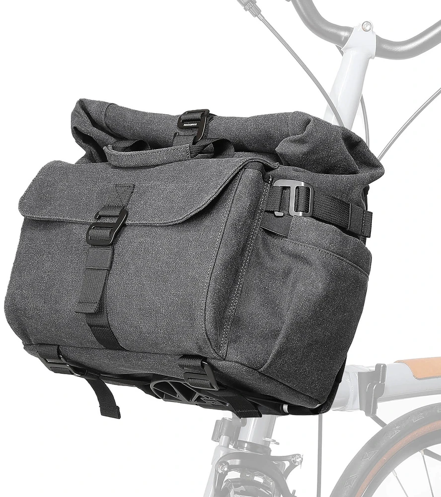 Rockbros H46 Backpack Saddlebag Handlebar Bag - Gray
