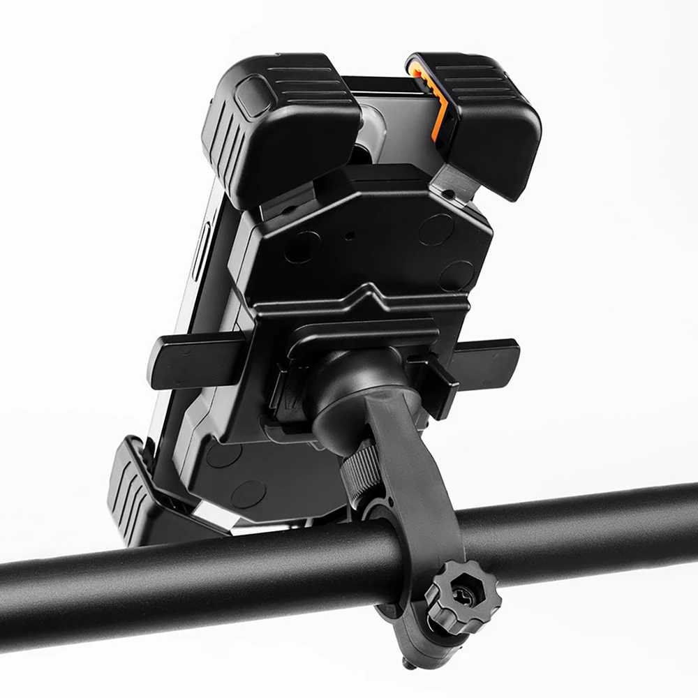 Rockbros HW-117 Handlebar Clamp Phone Holder - Juodas and Oranžinis